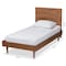 Baxton Studio Hiro Mid-Century Modern Walnut Brown Finished Wood Twin Size Platform Bed 186-11160-11158-Zoro - alternate 5